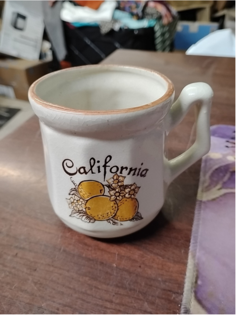 California Vintage Small Ceramic Coffee Cup/Mug
